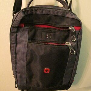 Travel/School Tote Bag with lots of storage/pockets. lightweight  Black and Red